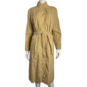 🍂Vintage 70s Clara Stone Belted Tan Trench Coat